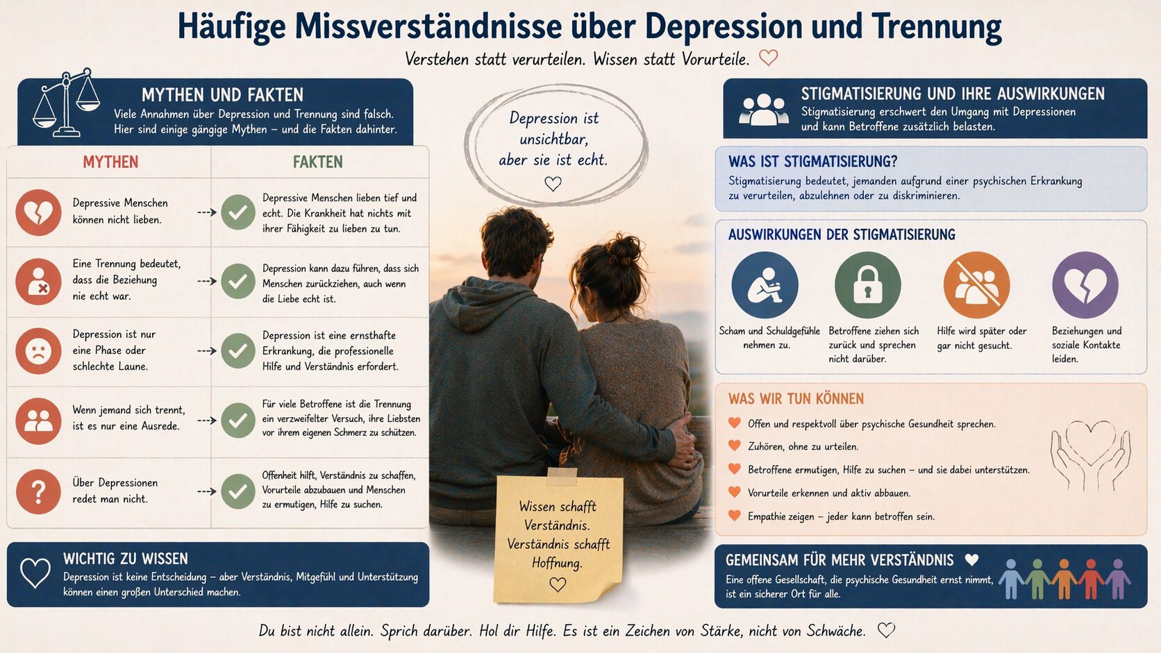 Häufige Missverständnisse über Depression und Trennung