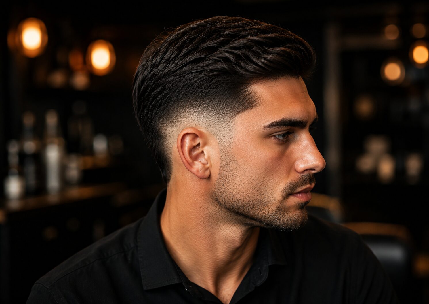 Burst Fade Straight Hair