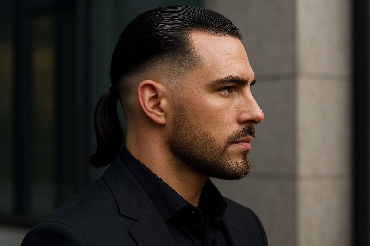 Slick-Back Skin Fade Pferdeschwanz