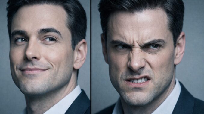 Narzisstischen Gesichtsausdruck