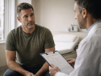 Gespräch im Arztzimmer