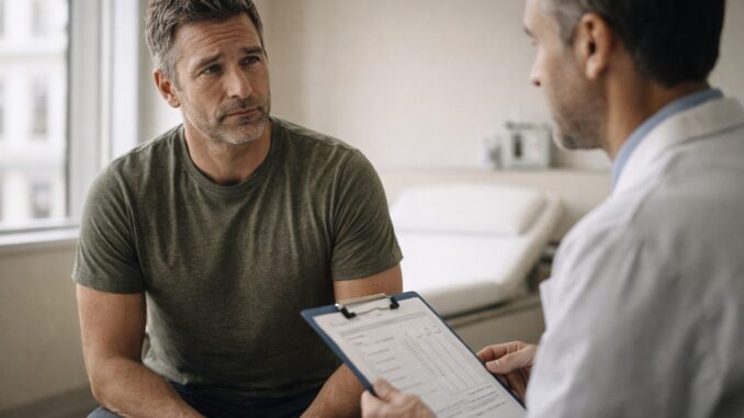 Gespräch im Arztzimmer