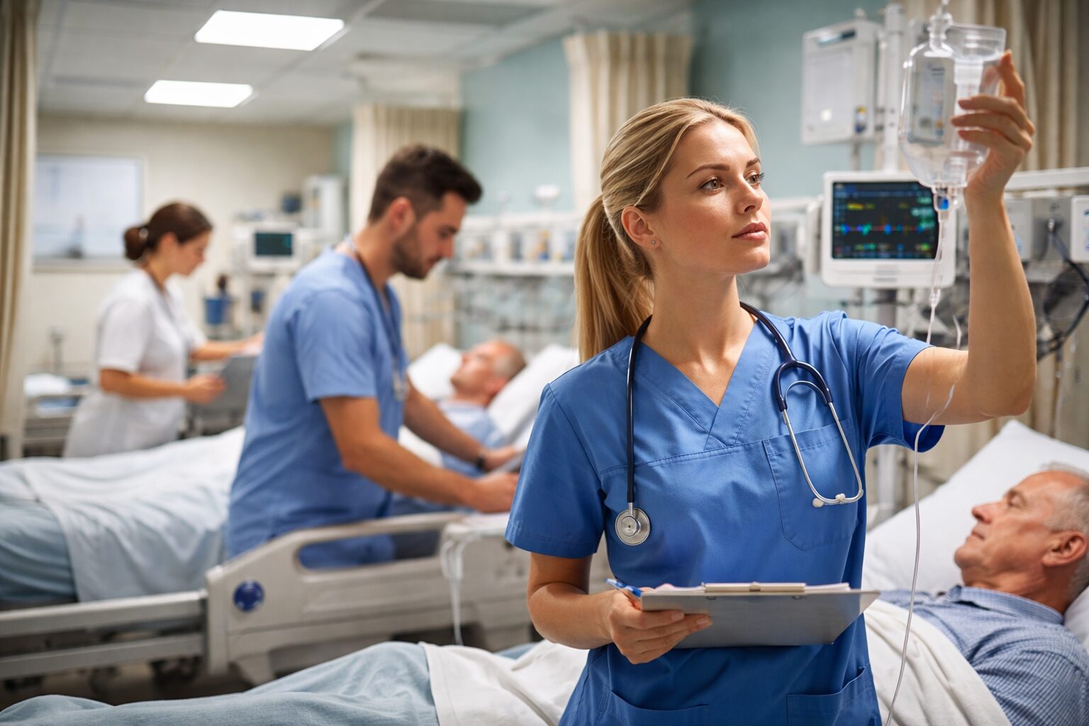 Pflegekräfte im Krankenhausalltag