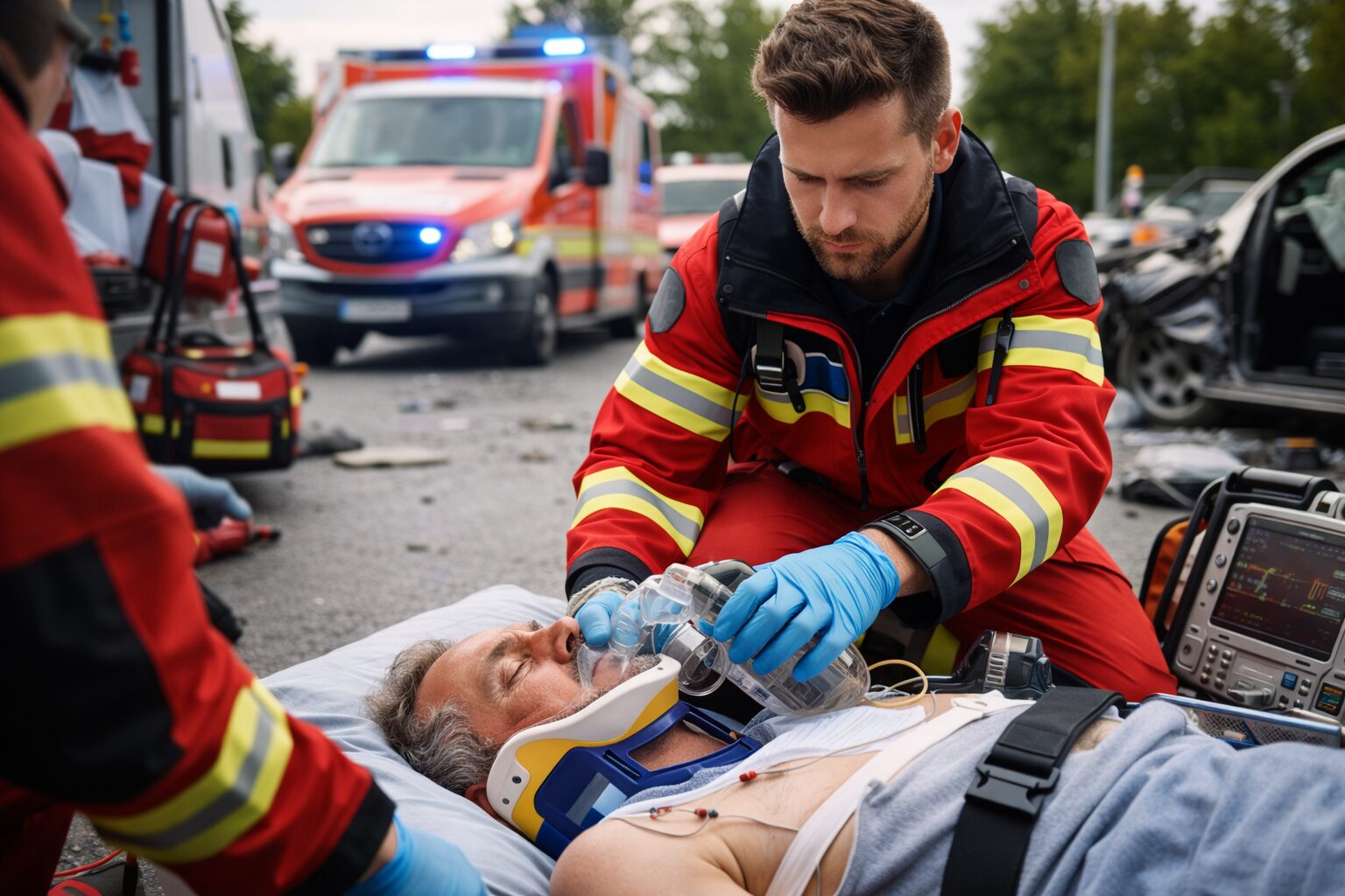 Rettungseinsatz nach Autounfall