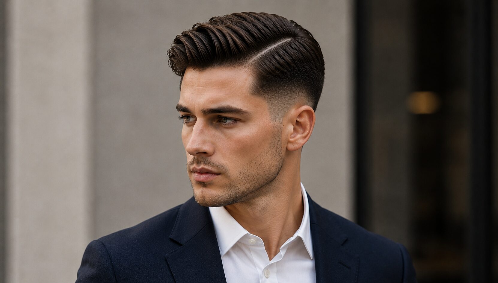 Taper Fade Side Part
