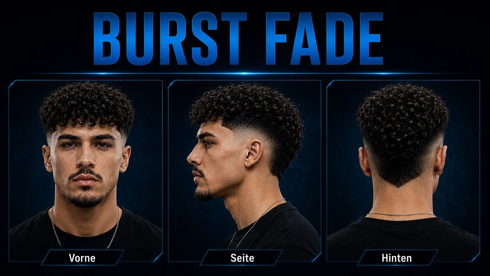 Burst Fade - kreisförmig ums Ohr