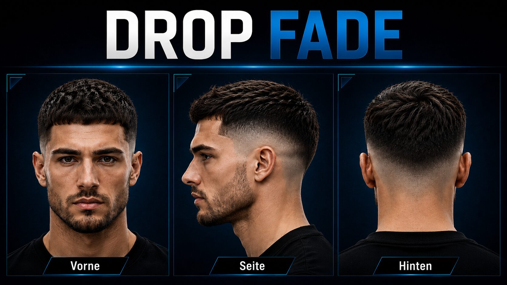 Drop Fade - bogenförmig nach hinten