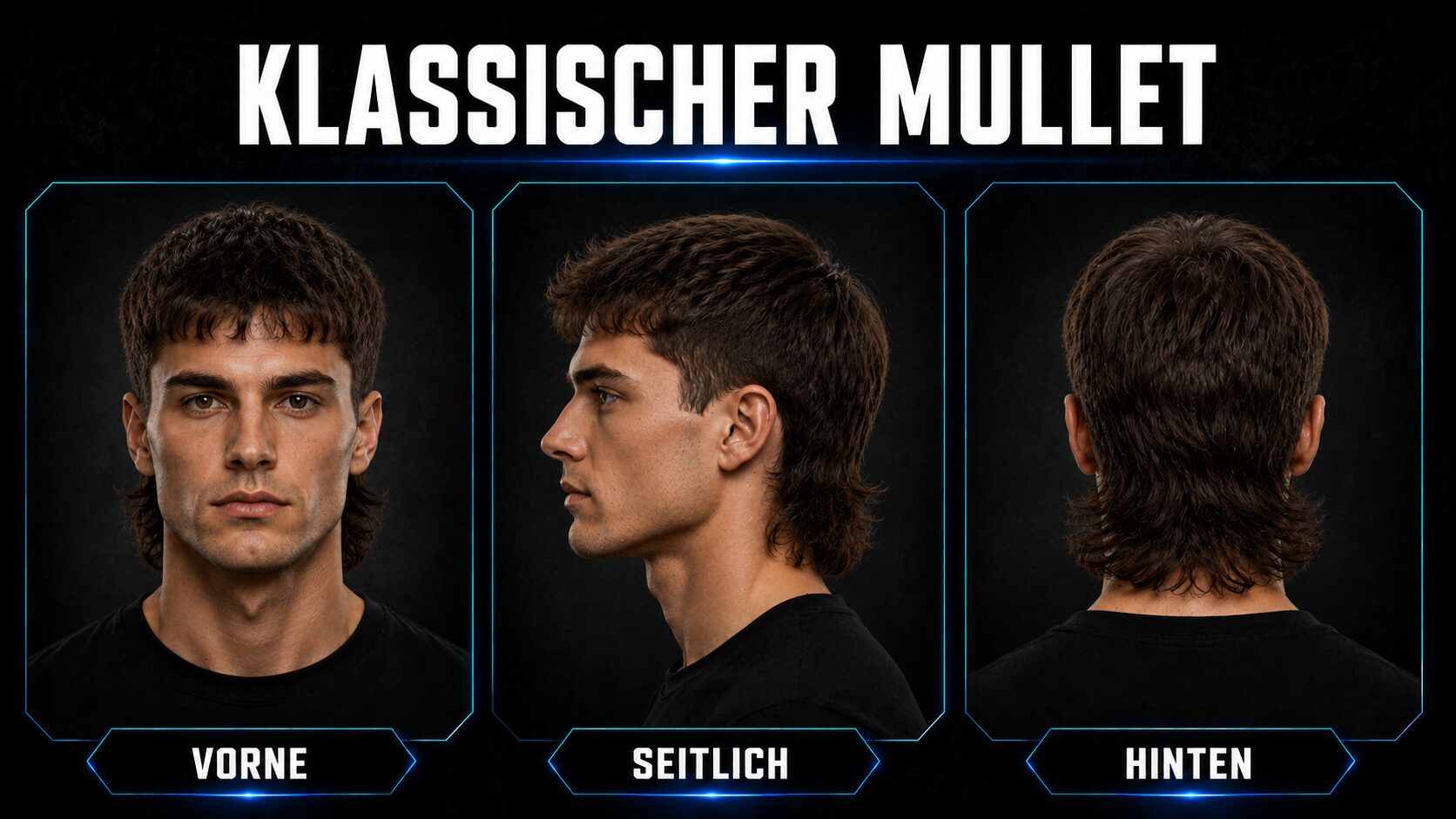 Klassischer Mullet für Männer im Achtzigerstil