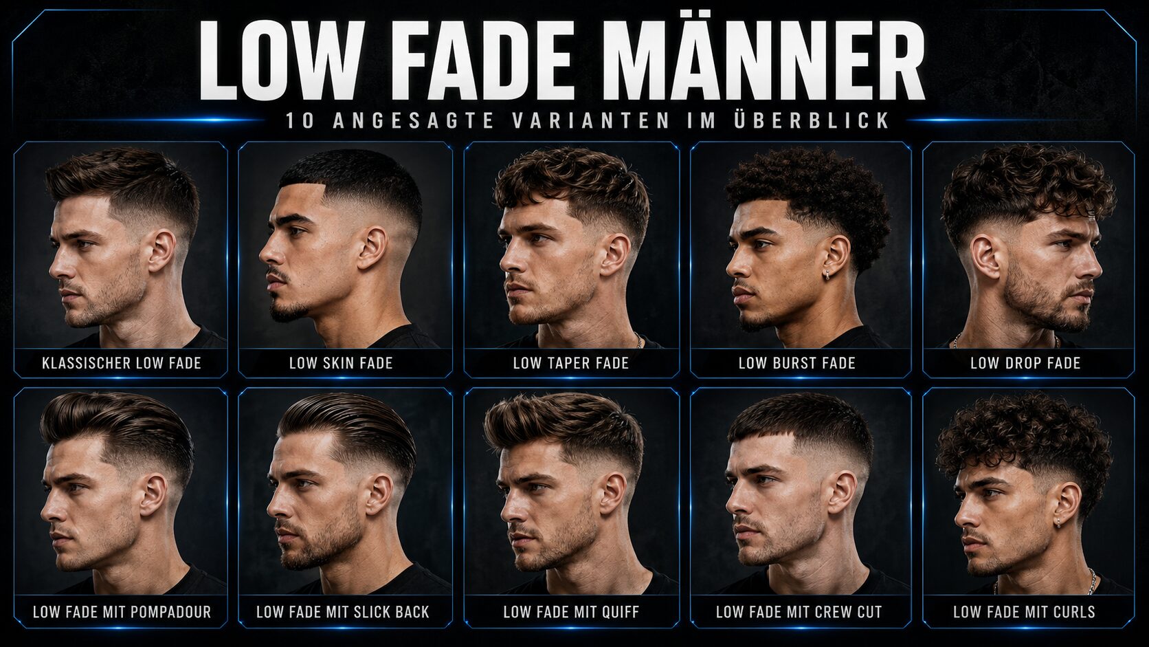 Low Fade Männer: 10 angesagte Varianten im Überblick