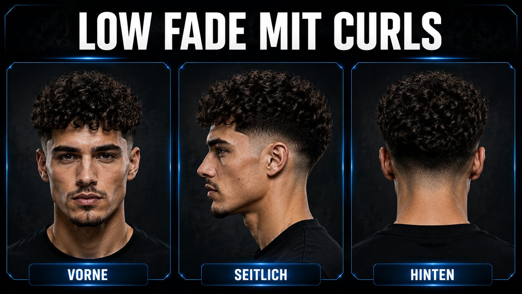 Low Fade mit Curls - die Variante für Locken
