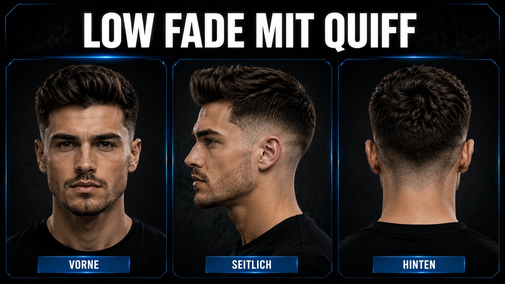 Low Fade mit Quiff - der vielseitige Allrounder