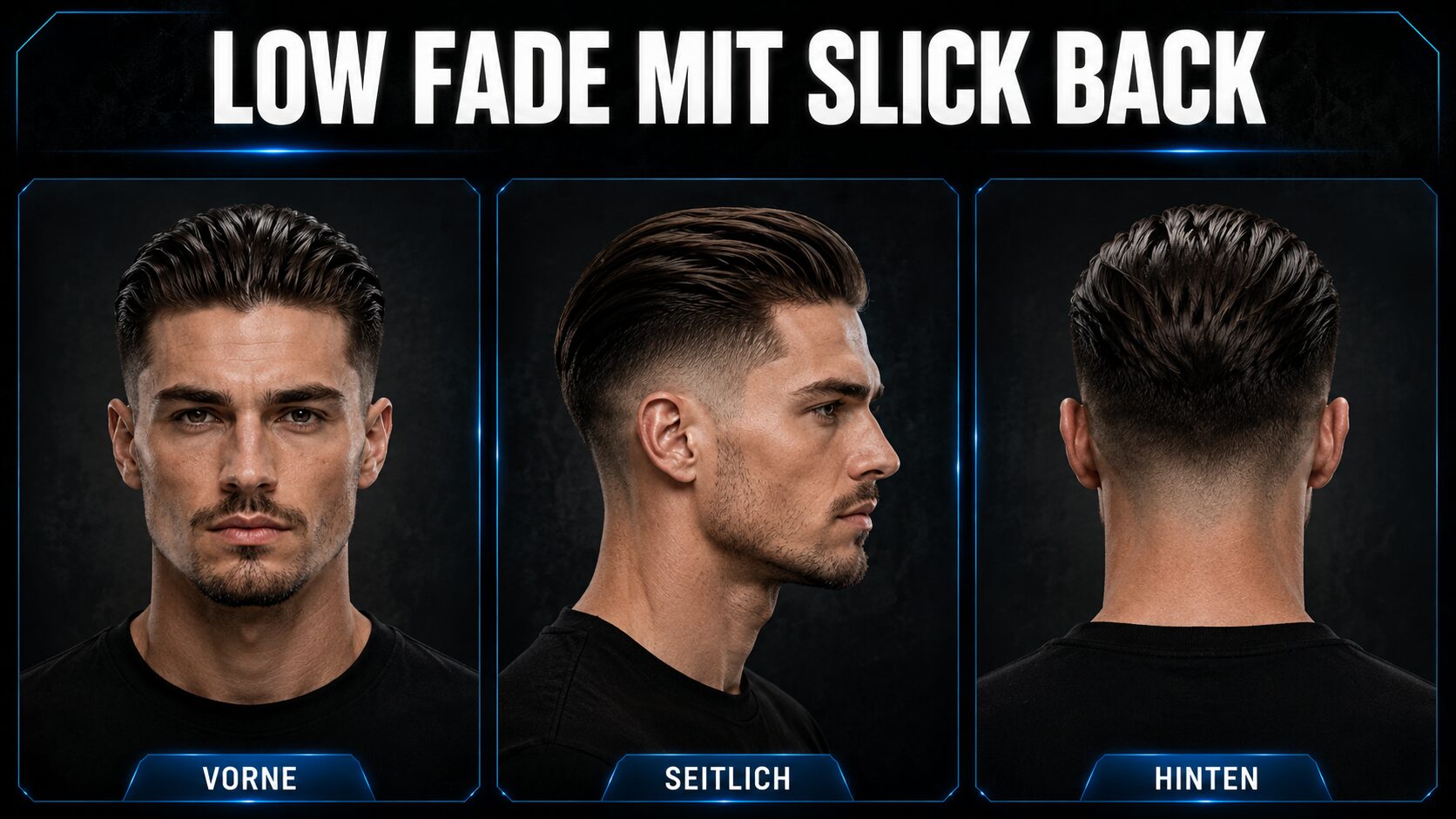 Low Fade mit Slick Back - der businesstaugliche Klassiker