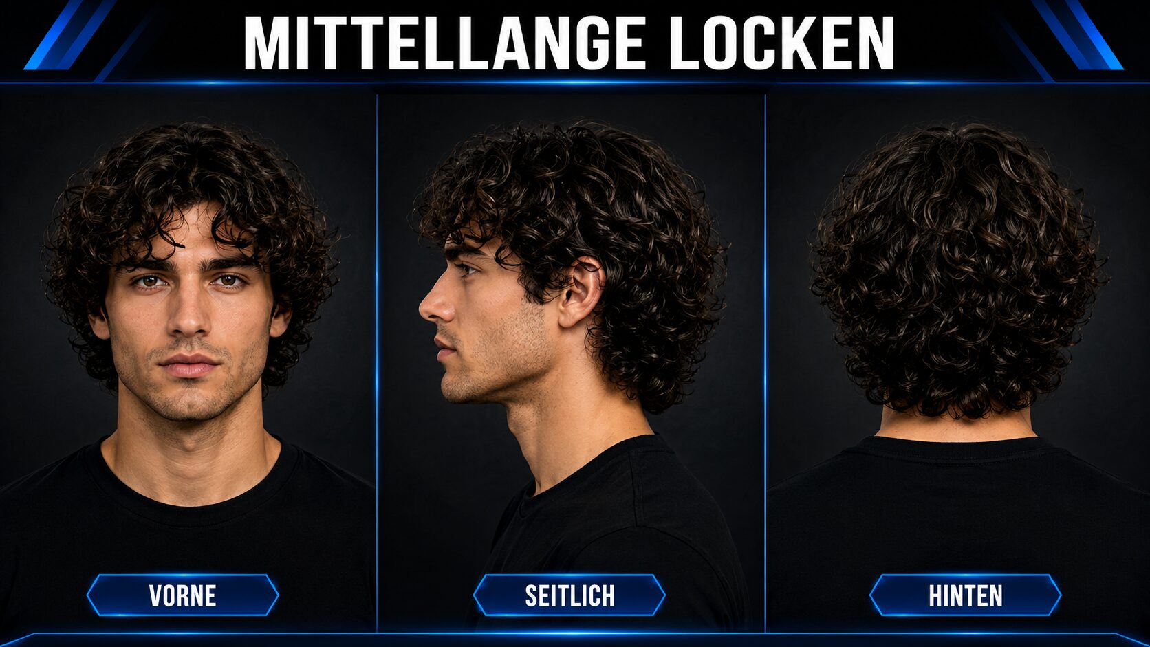 Mittellange Locken - natürliche Wirkung