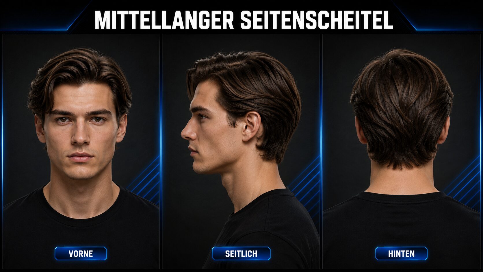Mittellanger Seitenscheitel - der zeitlose Klassiker