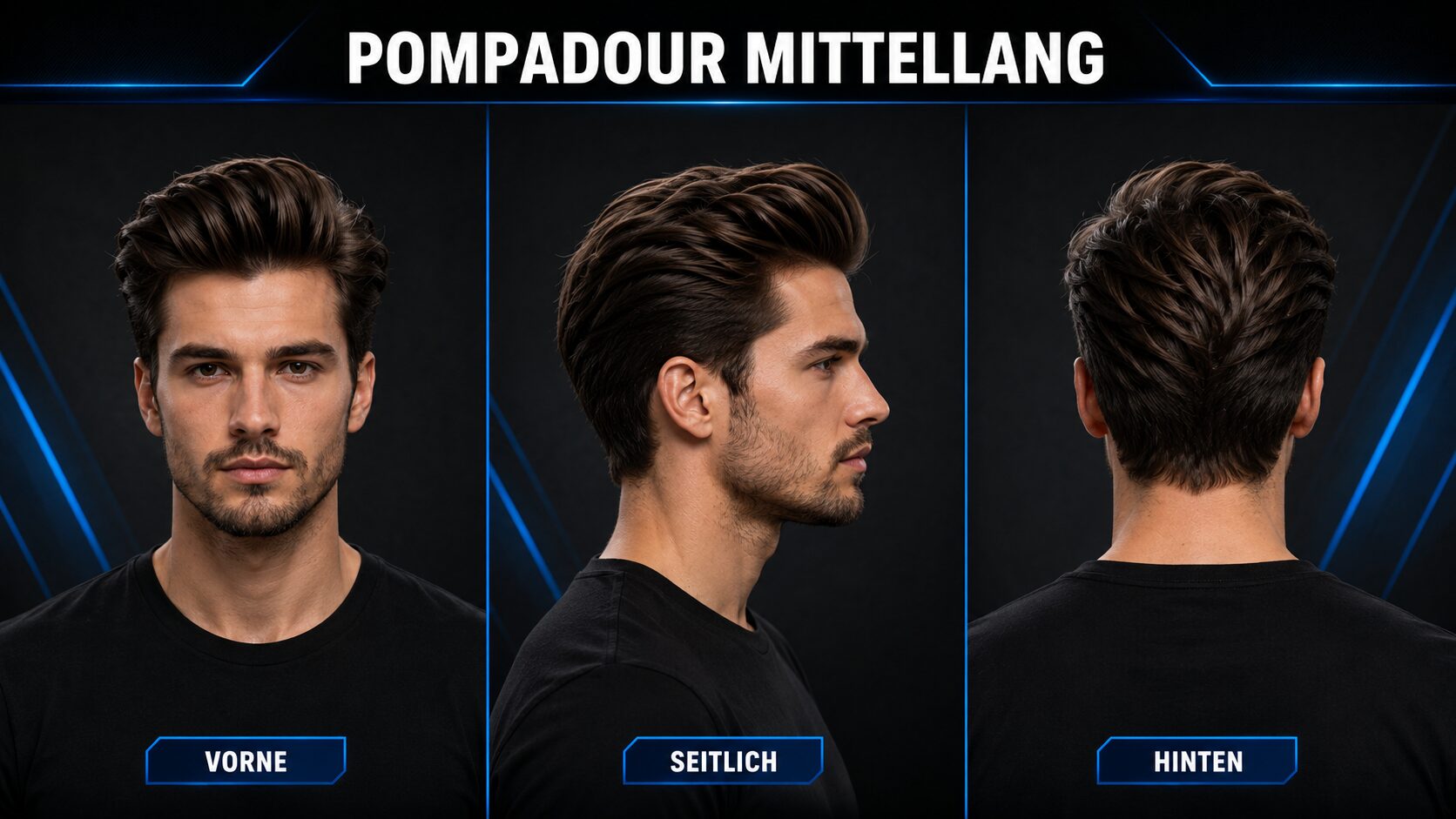 Pompadour Mittellang - voluminöser Klassiker