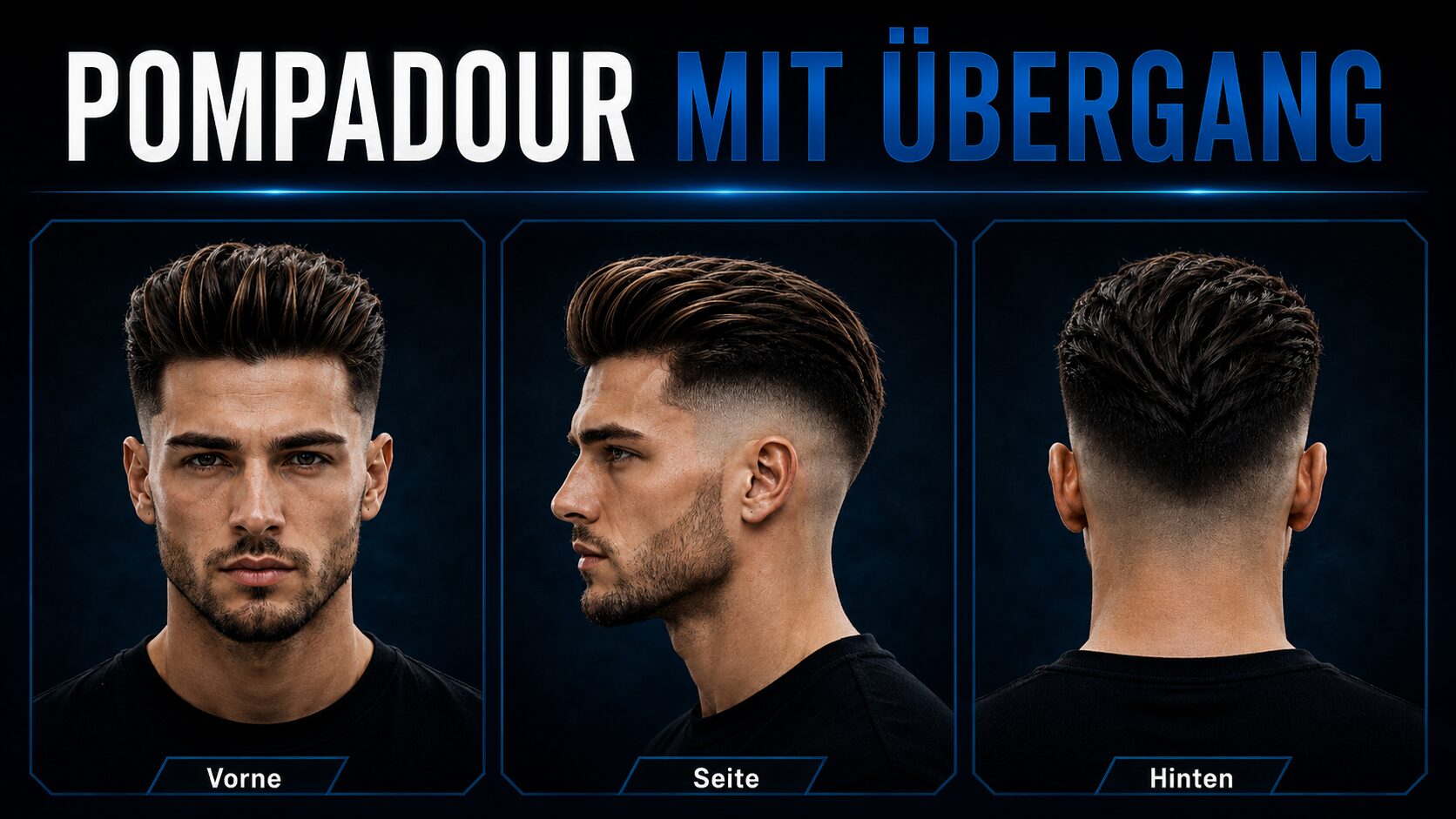 Pompadour mit Übergang