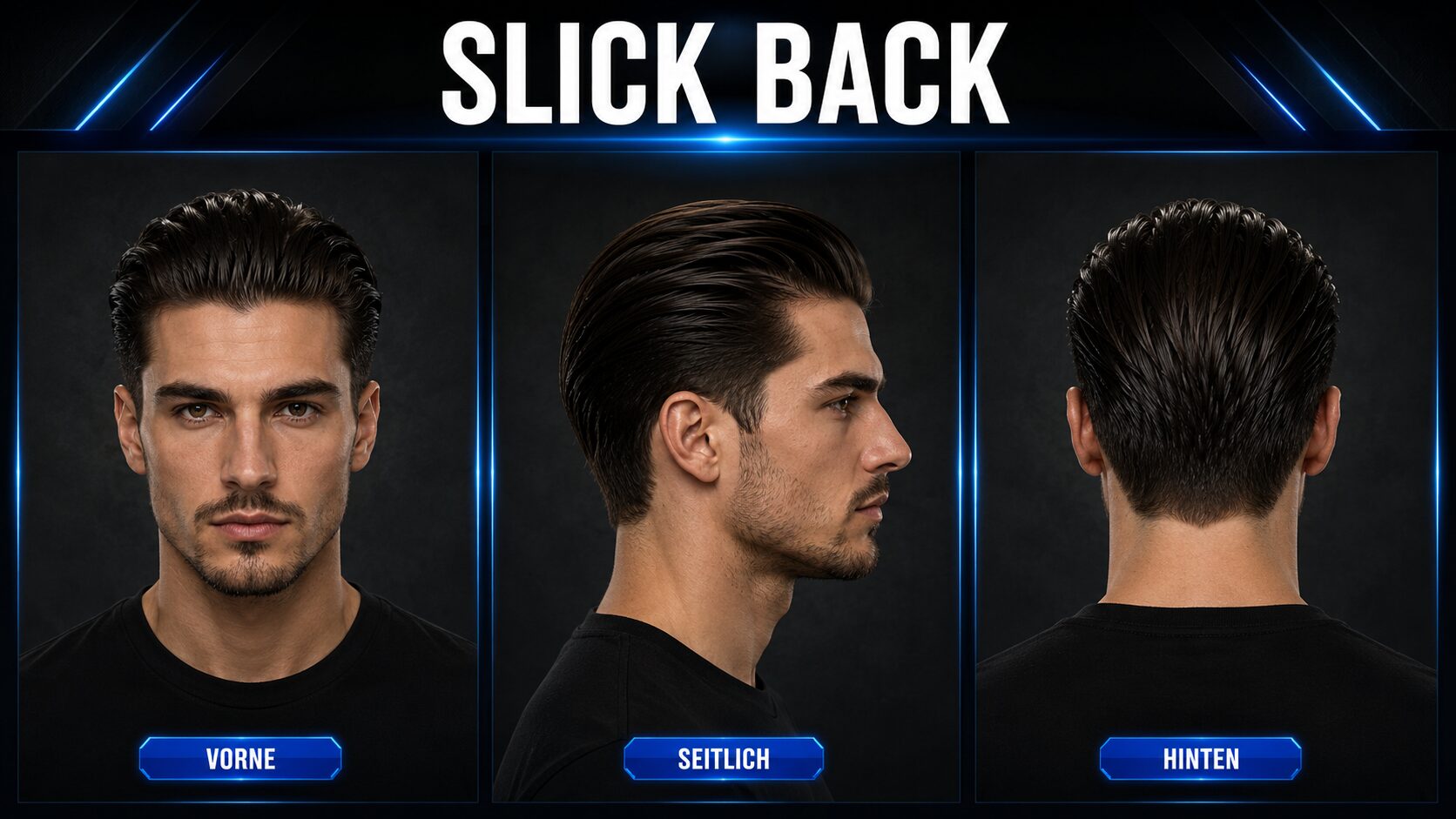 Slick Back - klassisch zurückgekämmt