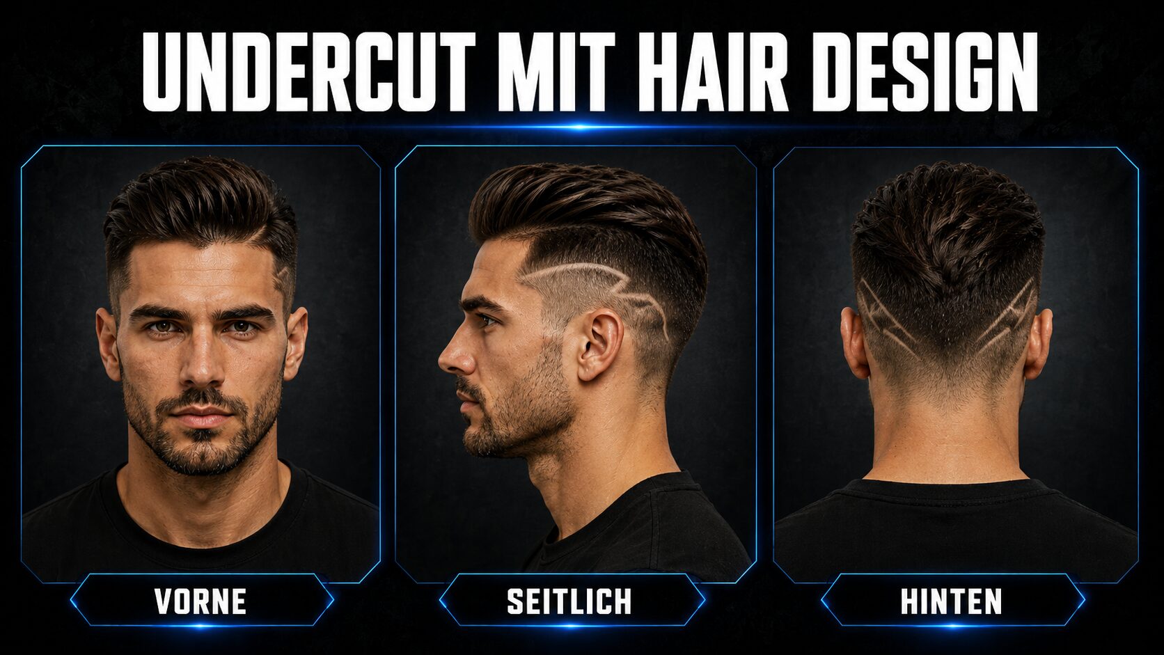 Undercut mit Hair Design und rasierten Mustern