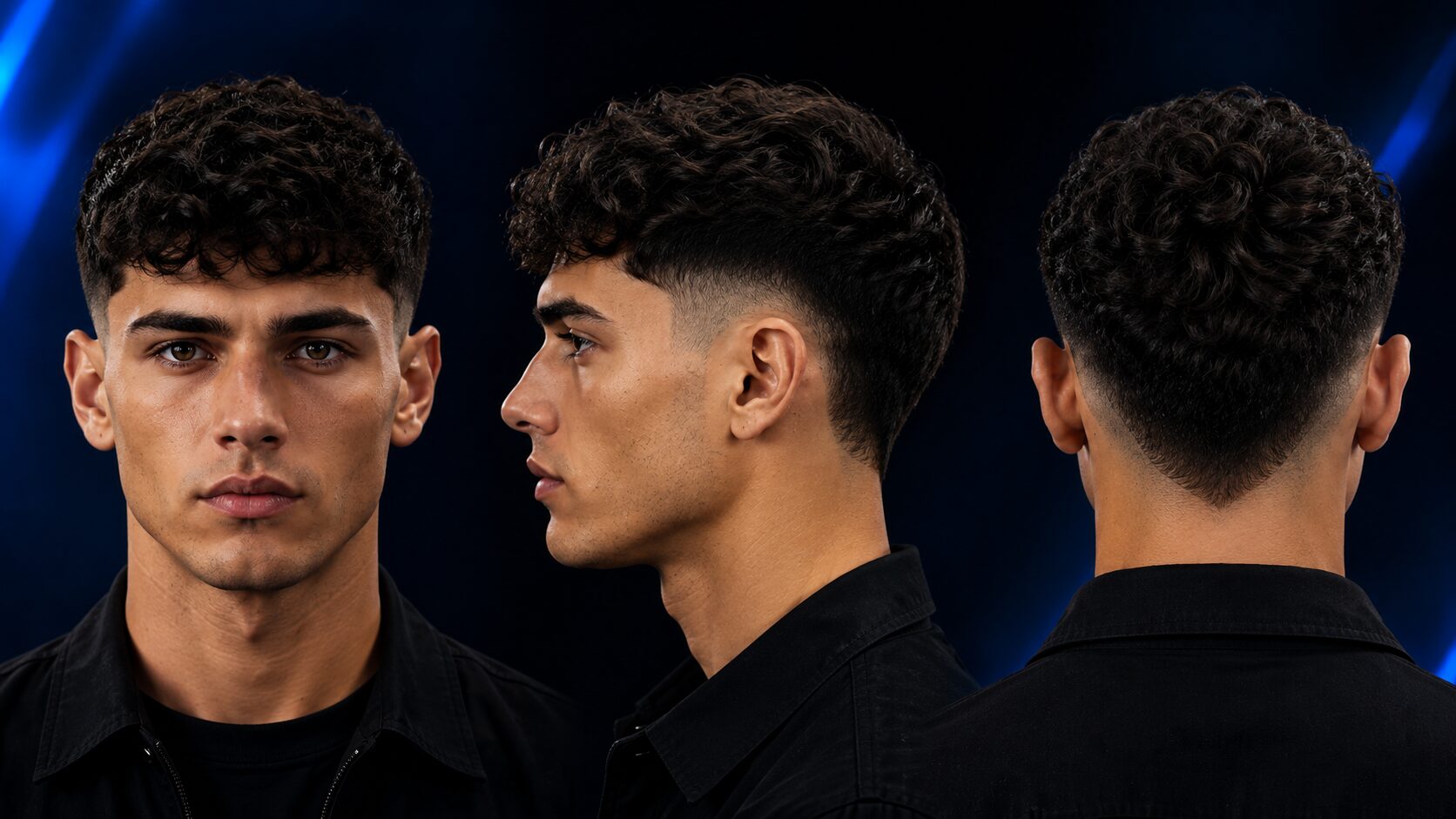 Fade Frisur Männer: Alle Varianten und Techniken im Überblick 6 Burst Fade Technik mit kreisförmigem Verlauf um das Ohr
