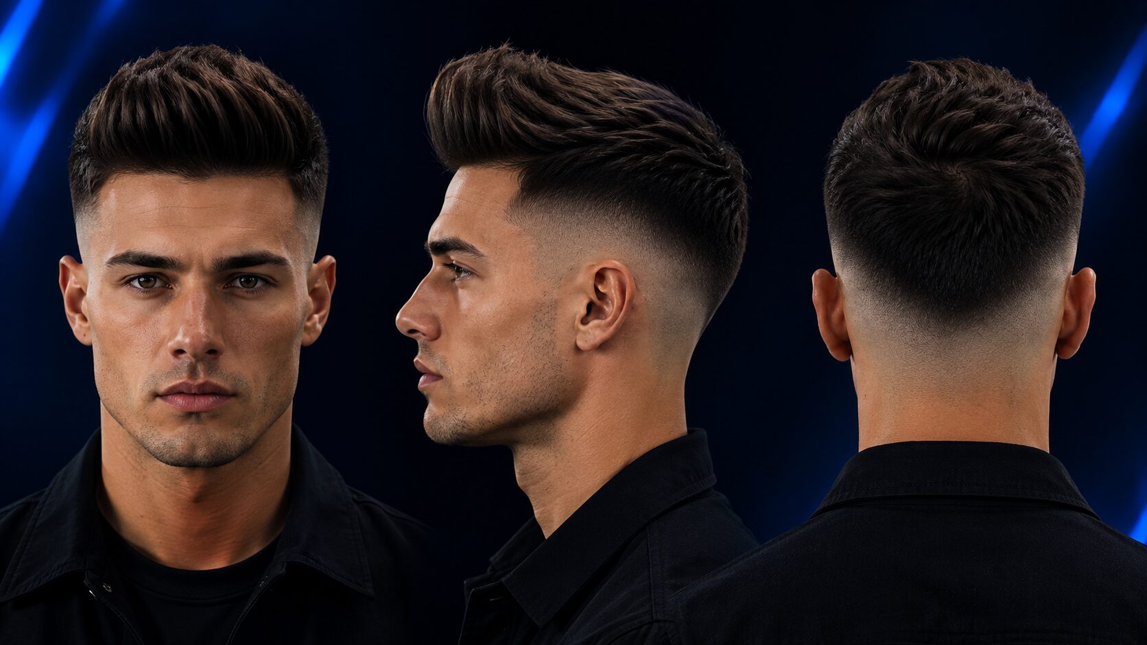 Fade Frisur Männer: Alle Varianten und Techniken im Überblick 3 High Fade Frisur mit hohem Übergang oberhalb der Schläfen