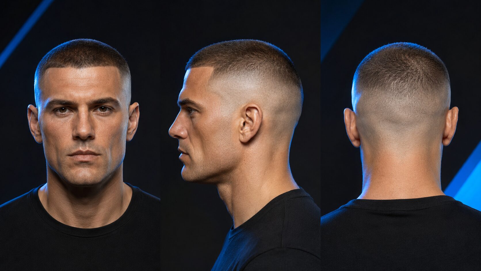 High Fade Männer: 10 Varianten des markanten Übergangs 3 High Fade Männer kombiniert mit sehr kurzem Buzz Cut Deckhaar
