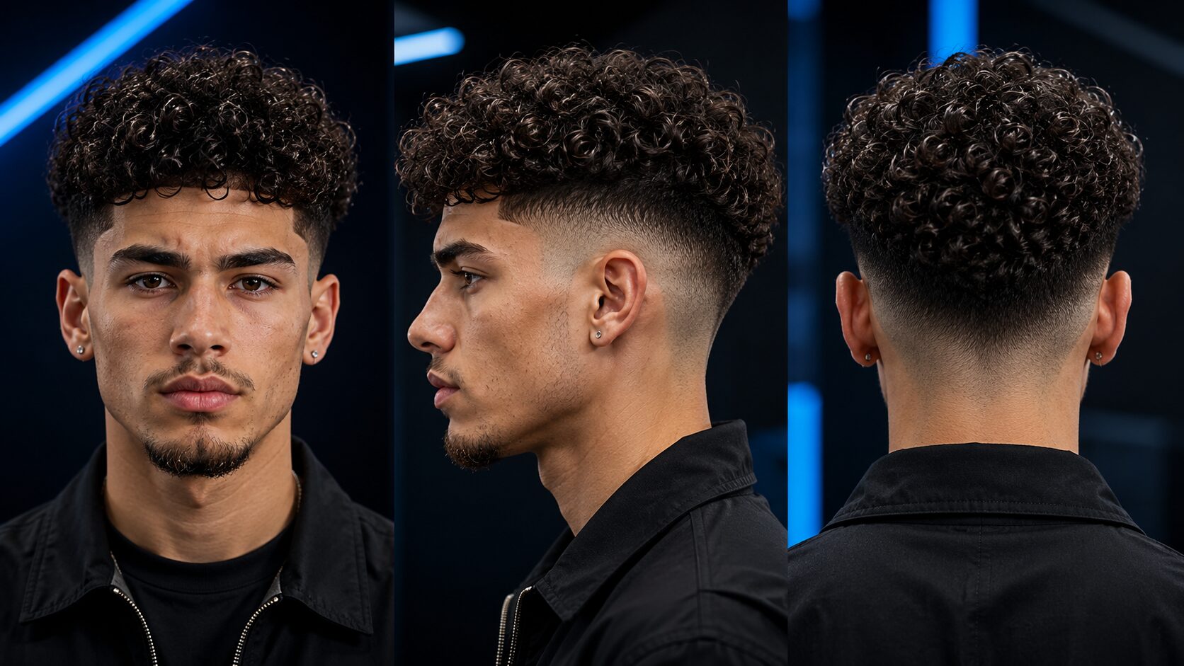 High Taper Fade für lockiges Haar