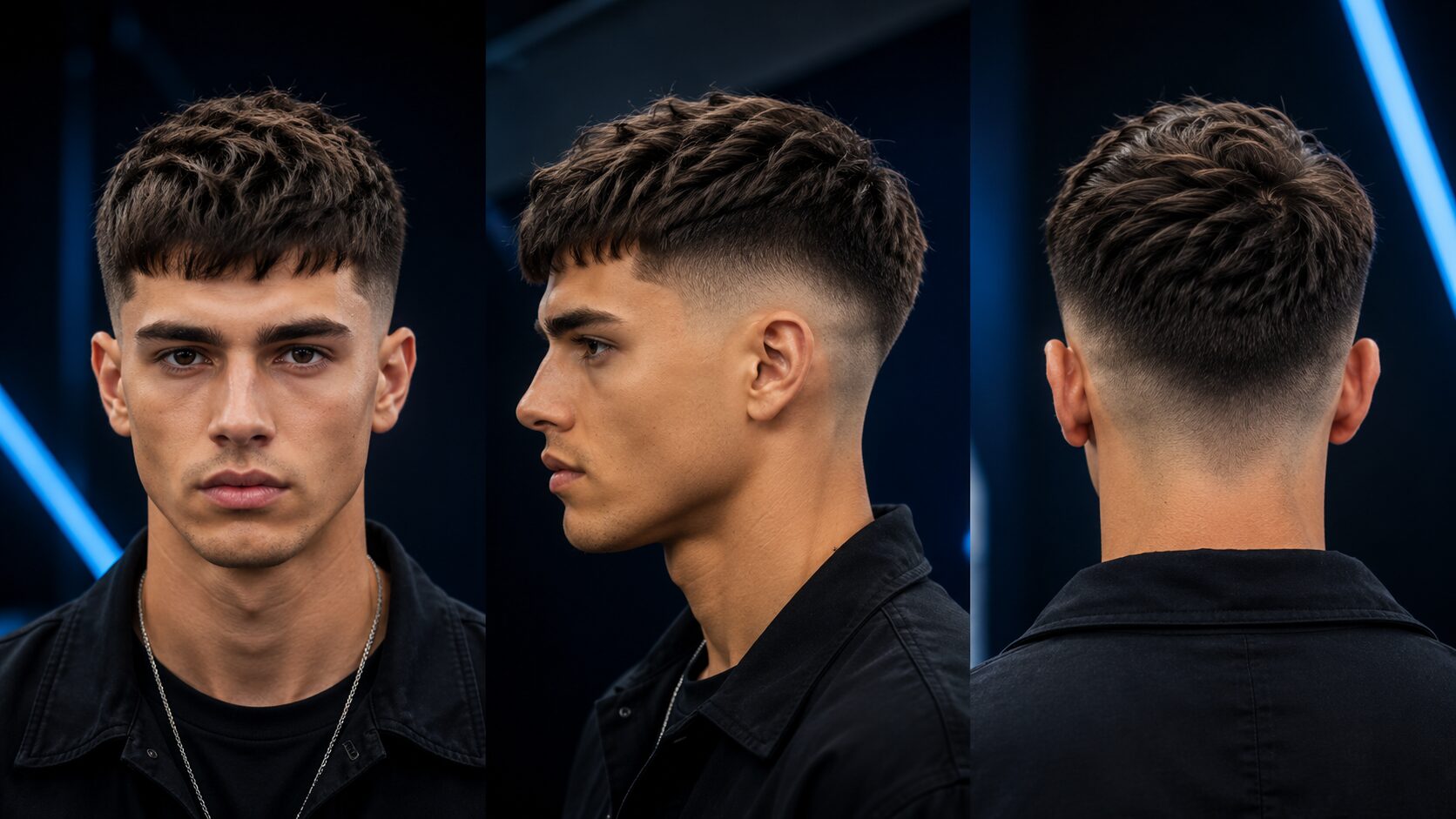 High Taper Fade mit Textured Crop und bewusst unregelmäßiger Struktur
