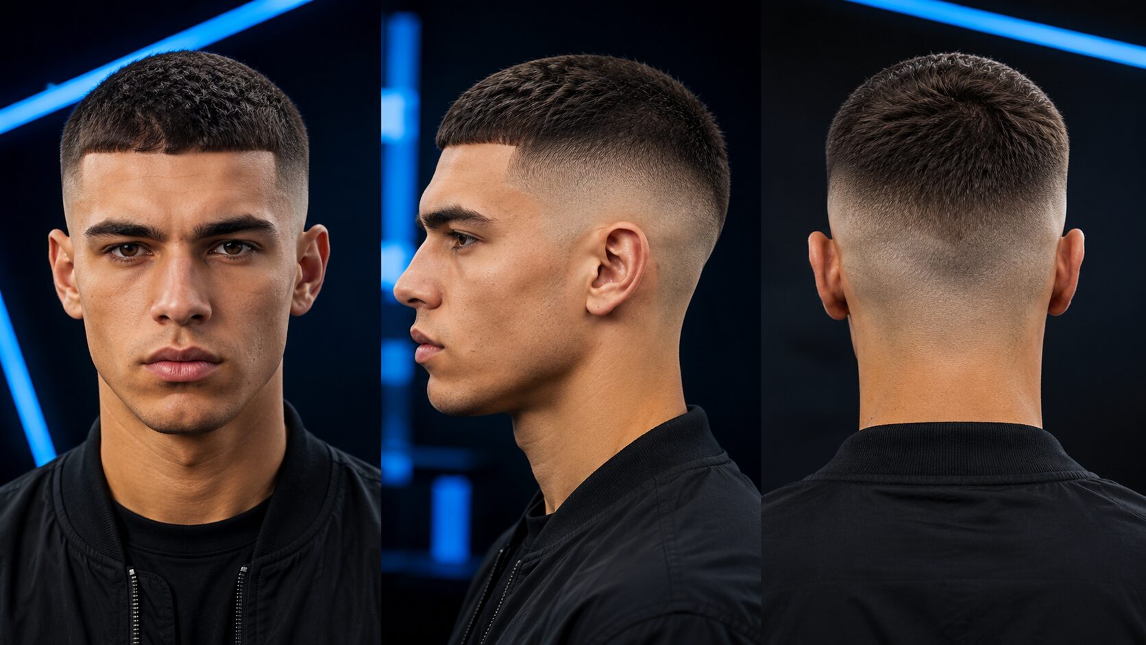 High Taper Fade mit kurzem Deckhaar und dezenter Textur