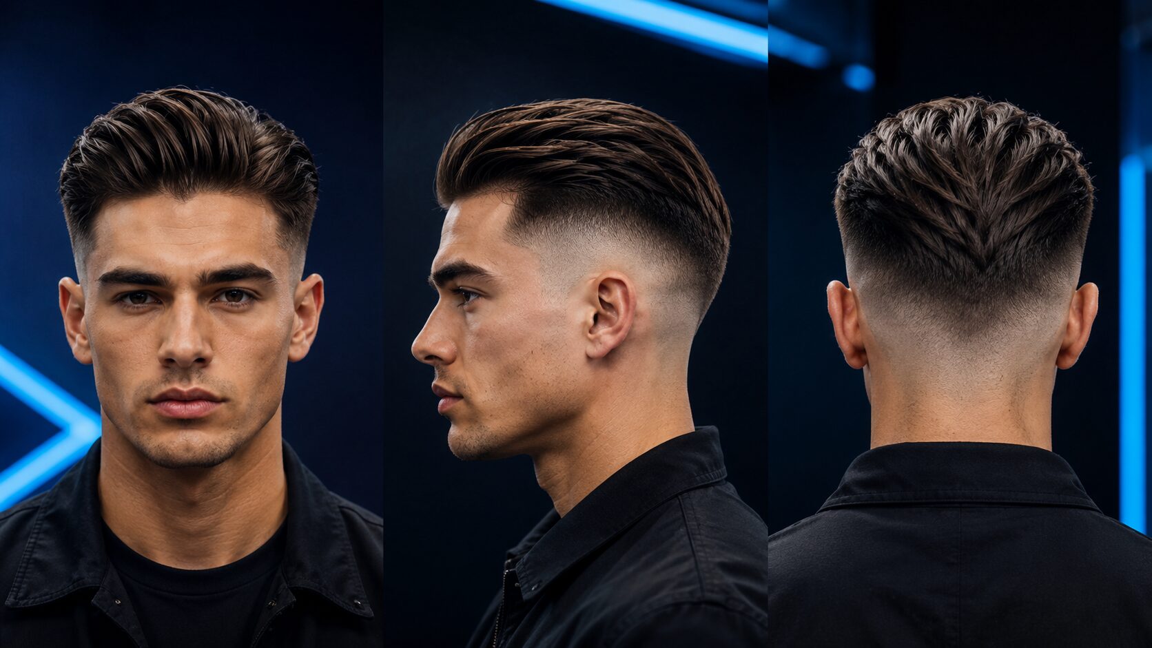 Klassischer High Taper Fade mit hoch angesetztem Übergang und mittellangem Deckhaar
