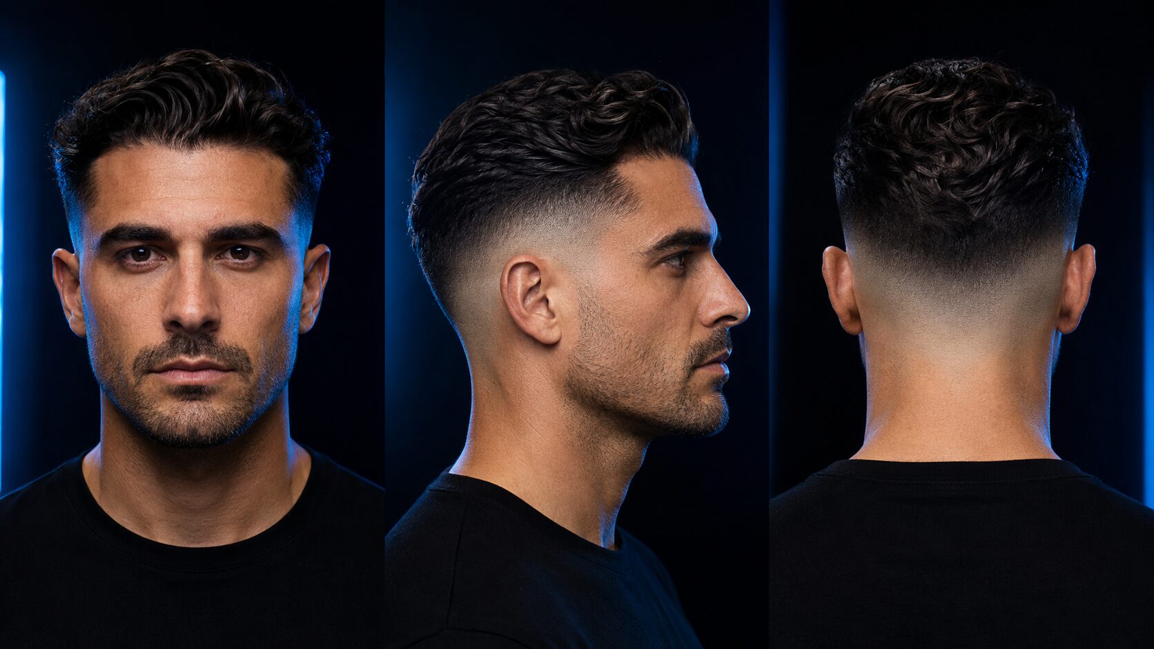 Klassischer Skin Fade Männer mit hautnahem Übergang und strukturiertem Deckhaar
