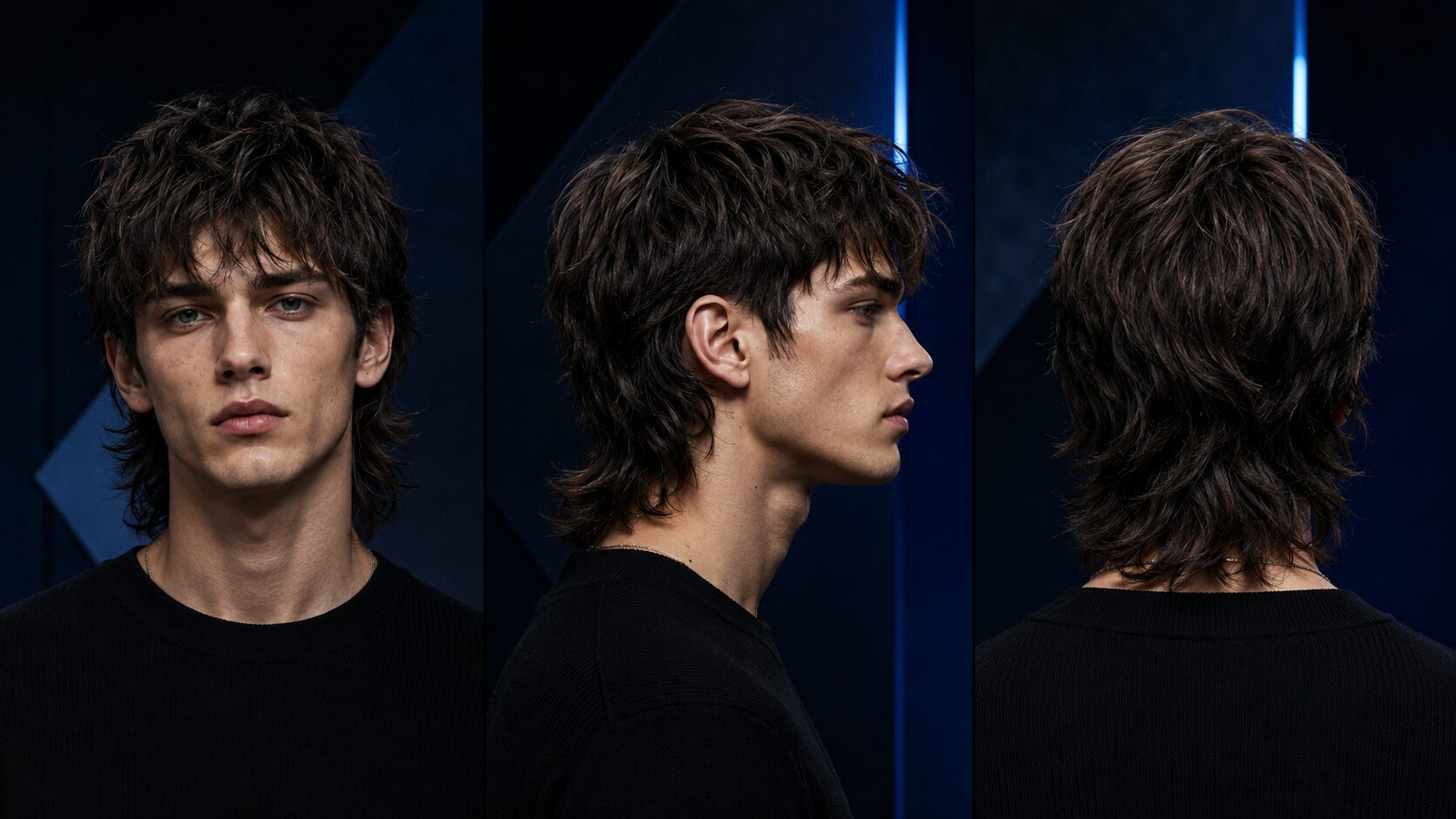 Wolf Cut Männer: 10 angesagte Varianten der Trend-Frisur 1 Klassischer Wolf Cut für Männer mit texturiertem Deckhaar und mittellangen Seiten