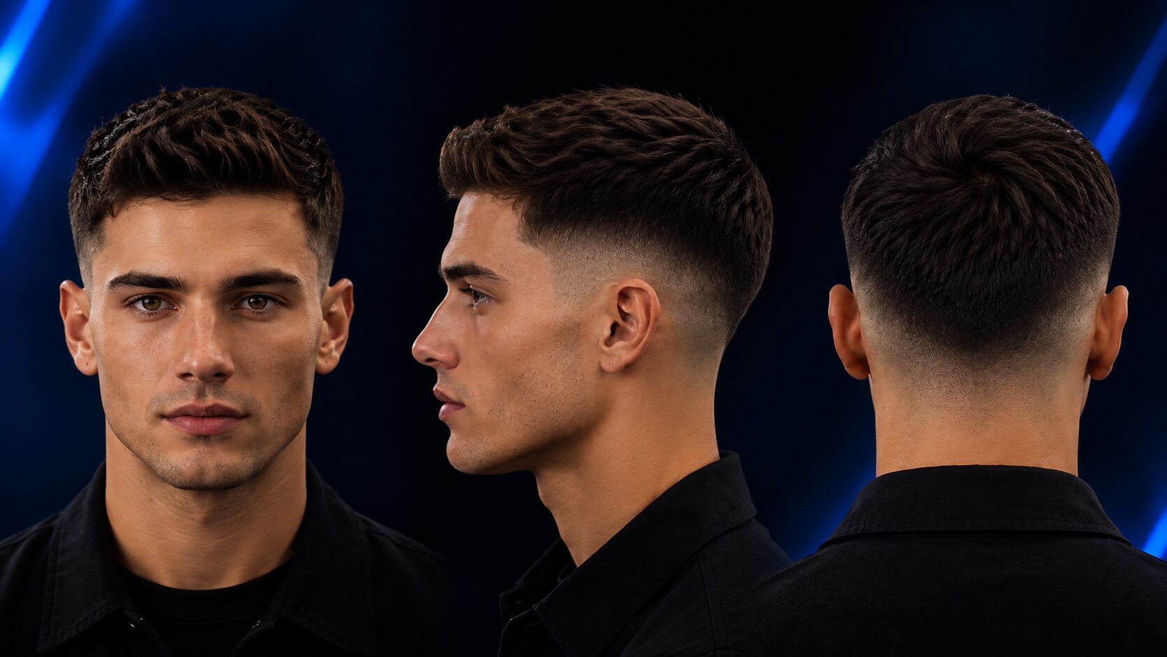 Fade Frisur Männer: Alle Varianten und Techniken im Überblick 2 Mid Fade Frisur mit Übergang auf Wangenknochenhöhe