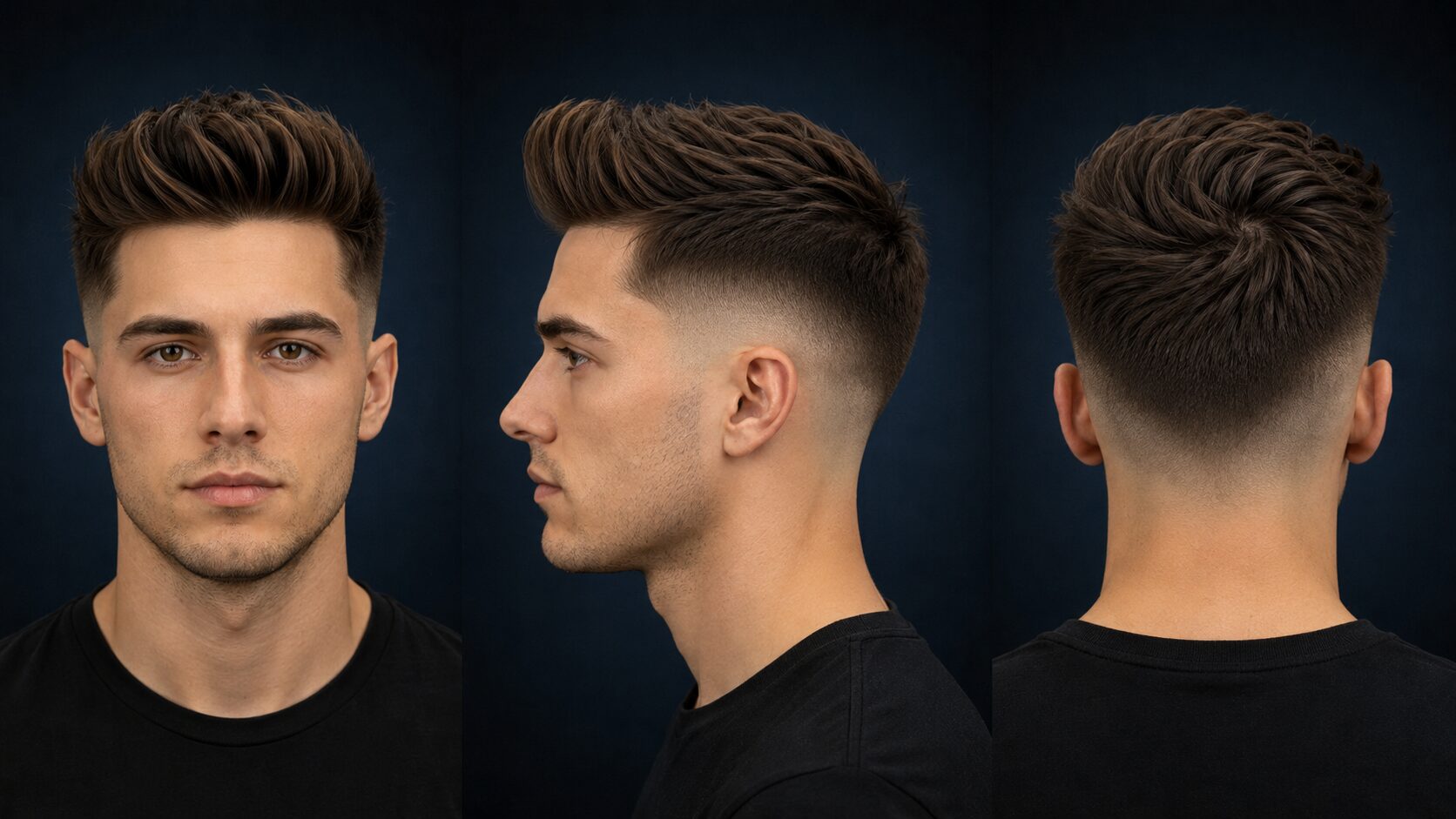 Mid Fade Slick Back