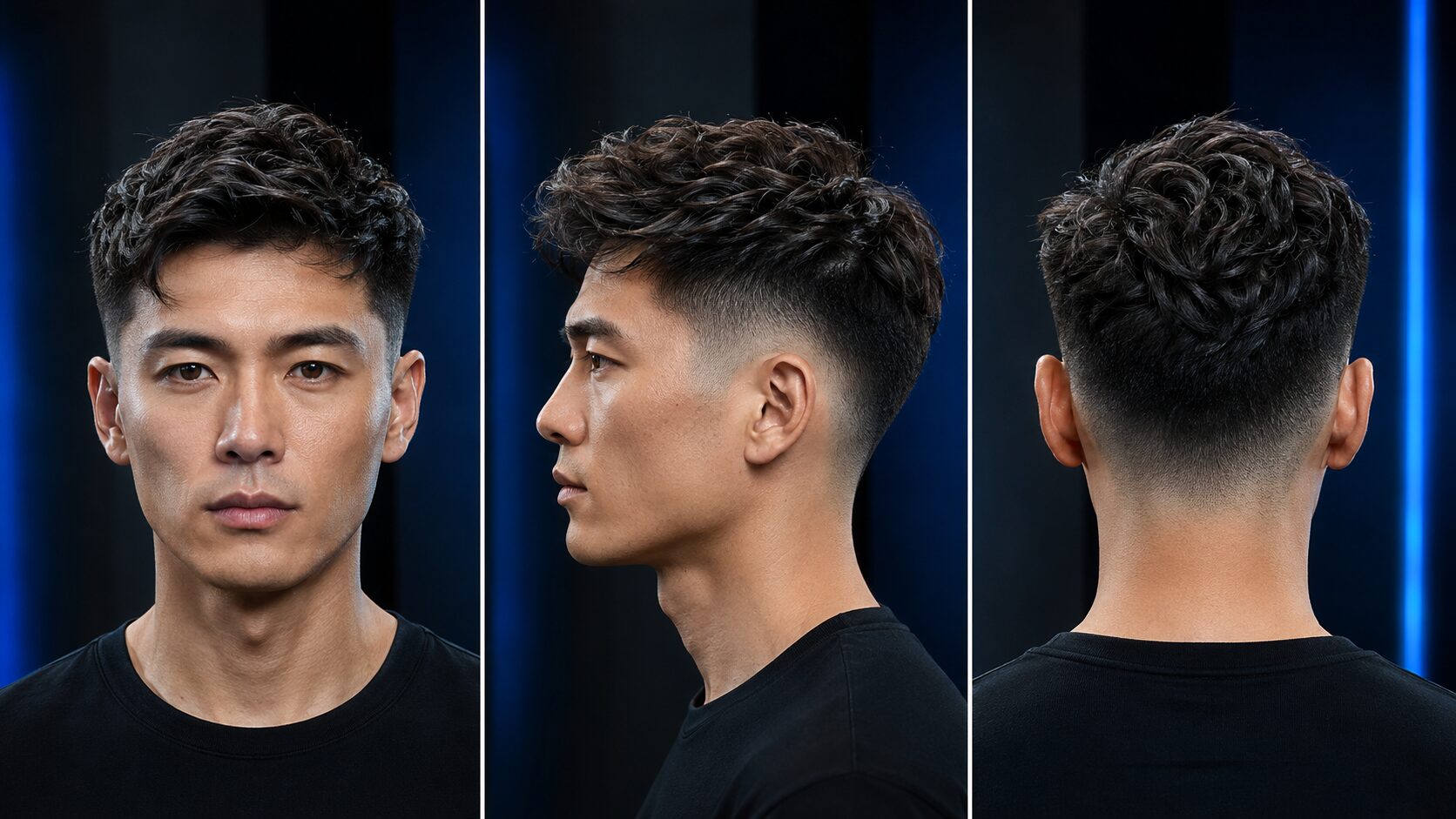 Mid Skin Fade Männer mit mittig angesetztem Übergang auf Wangenknochenhöhe