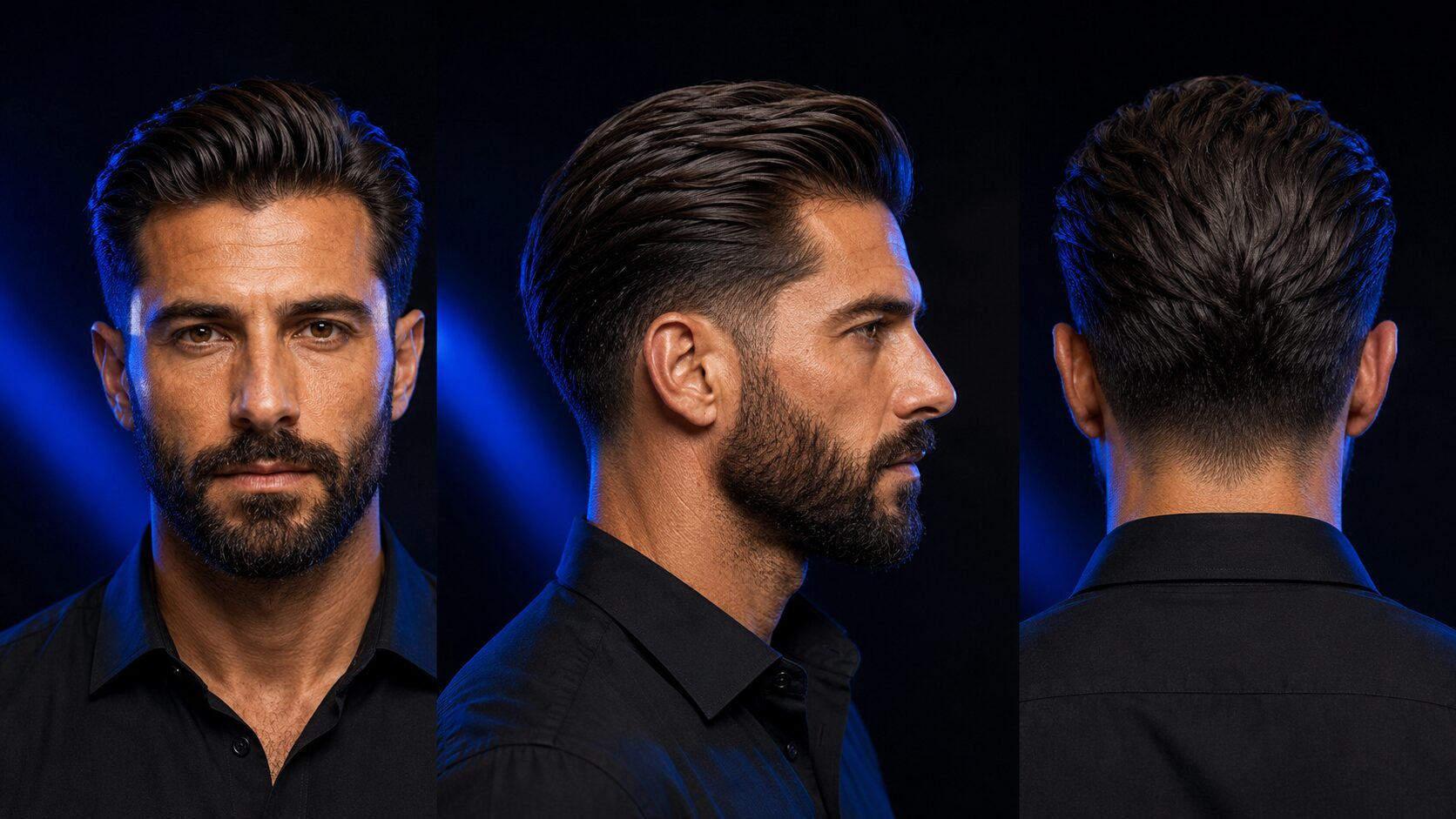 Mid Taper Fade Männer: 10 Varianten des dezenten Übergangs 6 Mid Taper Fade Männer kombiniert mit nach hinten gekämmtem Slick Back