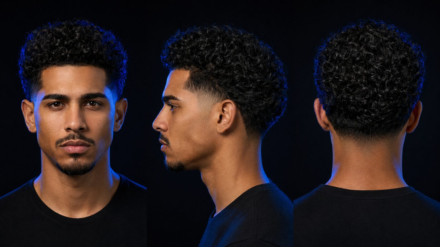 Mid Taper Fade Männer: 10 Varianten des dezenten Übergangs 3 Mid Taper Fade Männer mit natürlichen Locken und definierten Deckhaar-Struktur