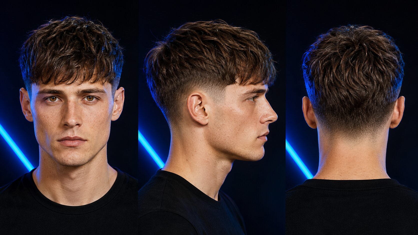 Mid Taper Fade Männer: 10 Varianten des dezenten Übergangs 2 Mid Taper Fade Männer mit texturiertem Fringe und leicht in die Stirn fallenden Fransen