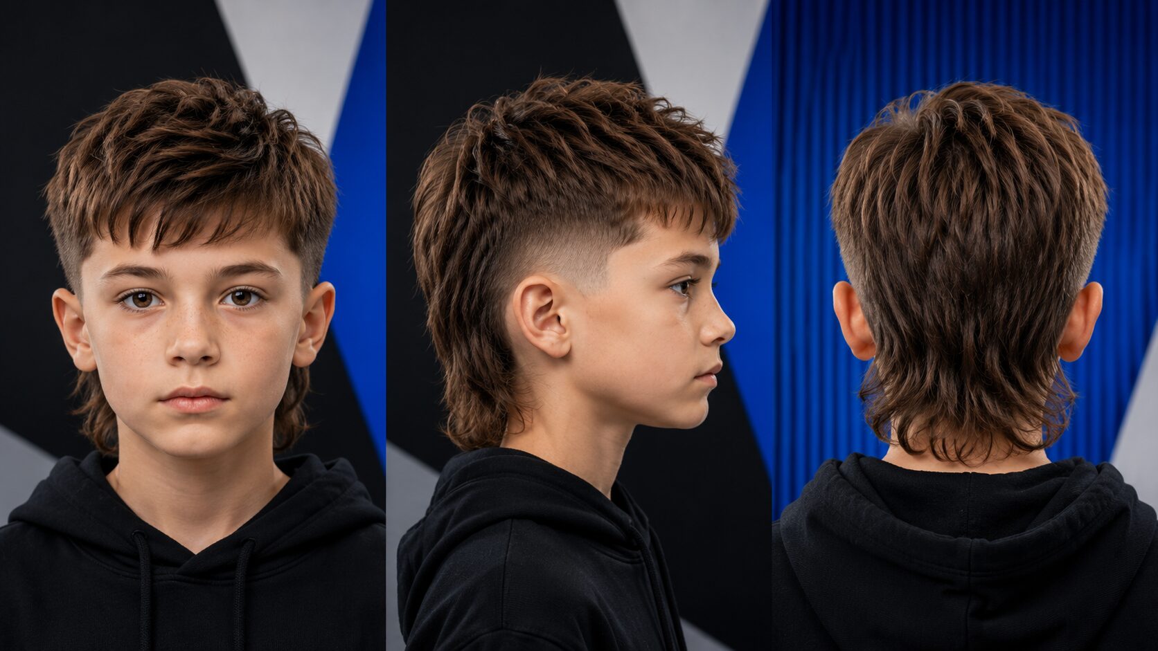 Modern Mullet für Jungs ab 10 mit längerem Nackenhaar