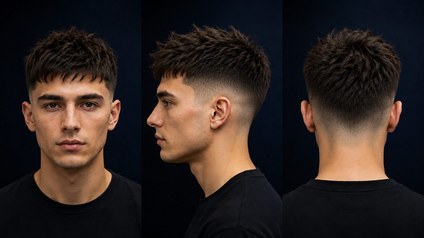 Textured Crop Männer: 10 angesagte Varianten + Styling-Guide 2 Modern Textured Crop mit High Fade und aufgestellter Textur