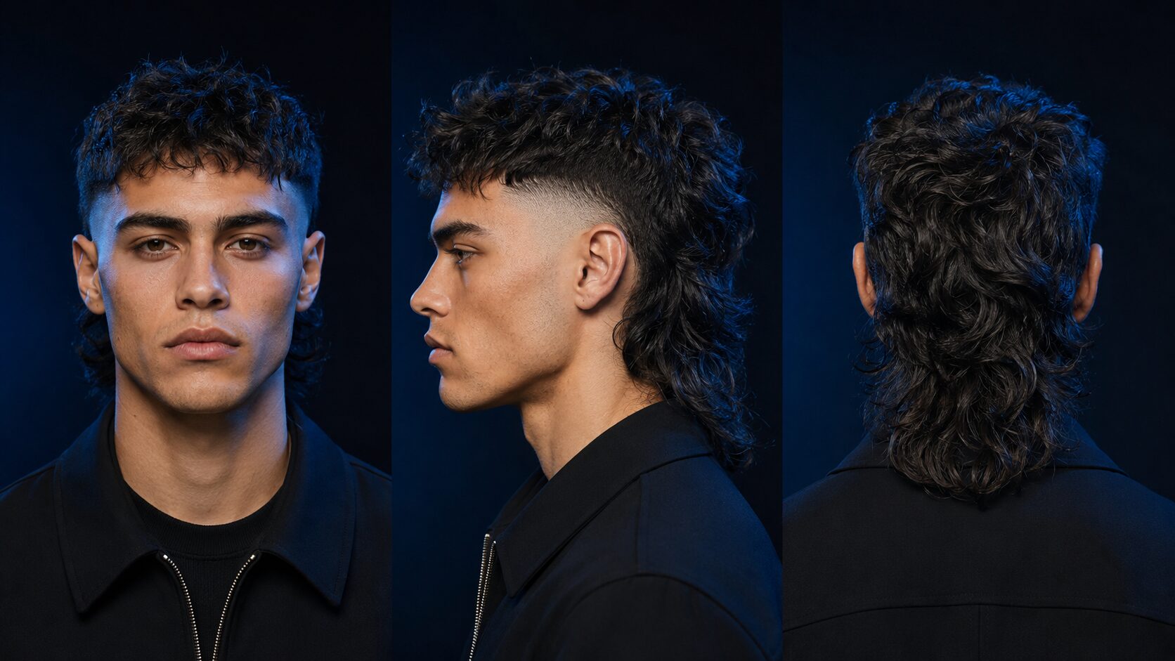 Skin Fade Männer kombiniert mit modernem Mullet und langem Nackenhaar