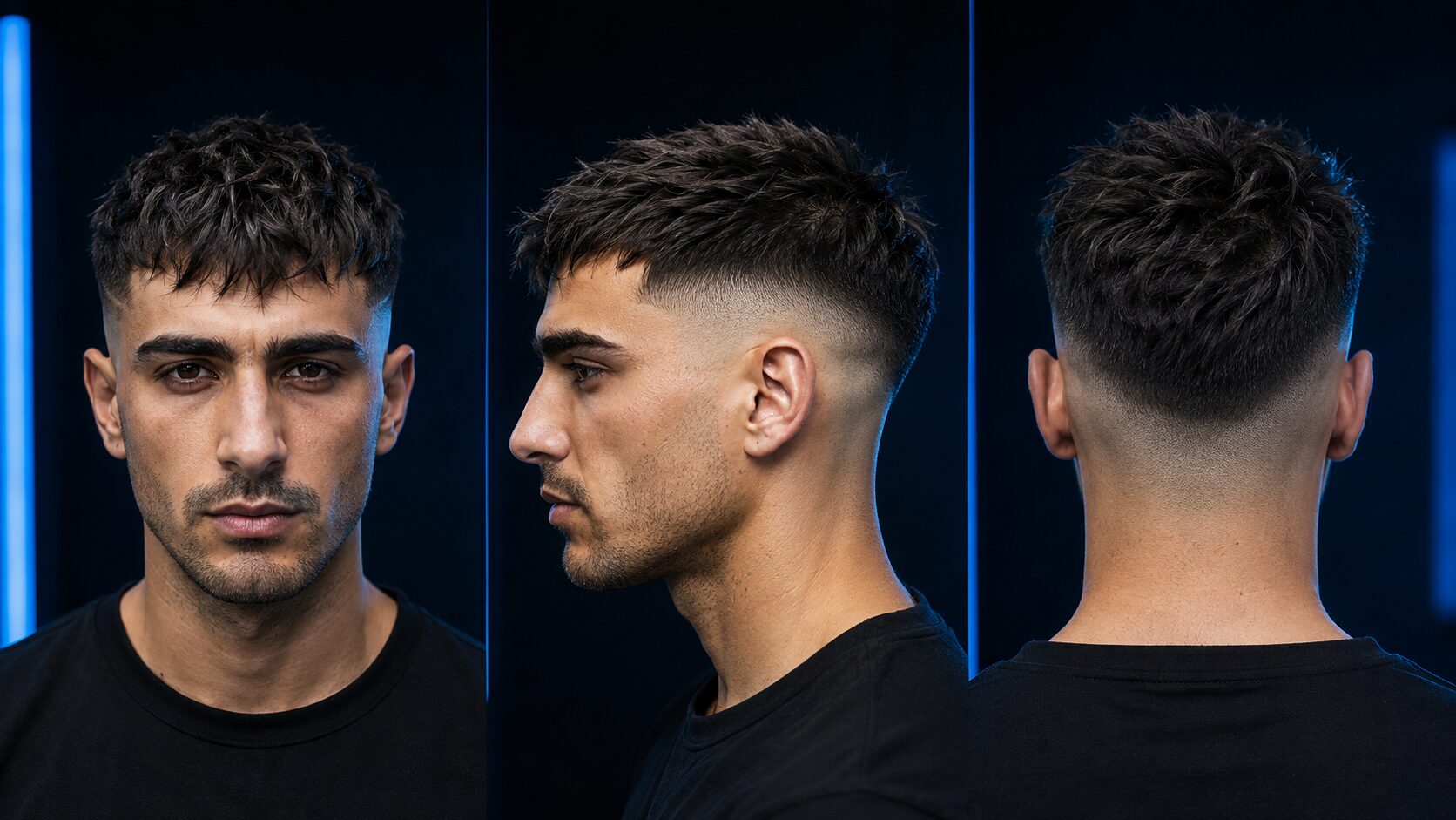 Skin Fade Männer mit texturiertem Textured Crop Deckhaar und Point-Cut-Struktur