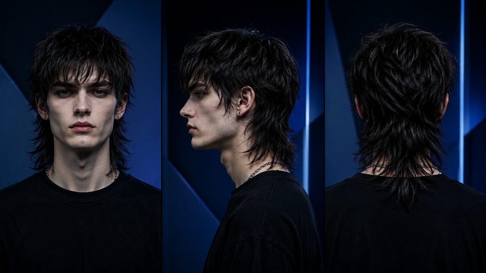 Wolf Cut Männer: 10 angesagte Varianten der Trend-Frisur 9 Wolf Cut Männer mit Mullet-Elementen und deutlich langer Nackenpartie