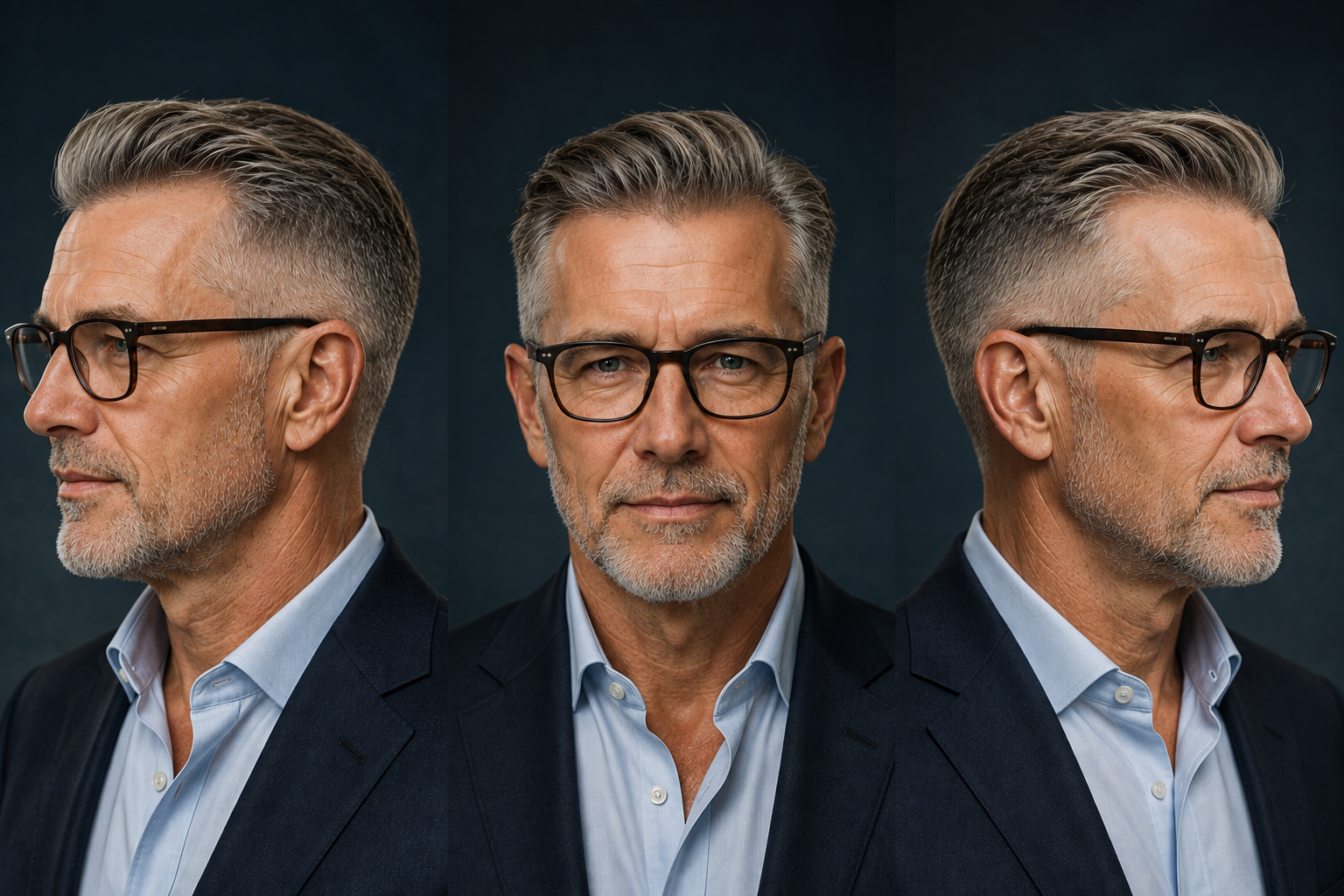 Frisuren Männer ab 50 mit Brille: 10 souveräne Schnitte 8 Business Undercut