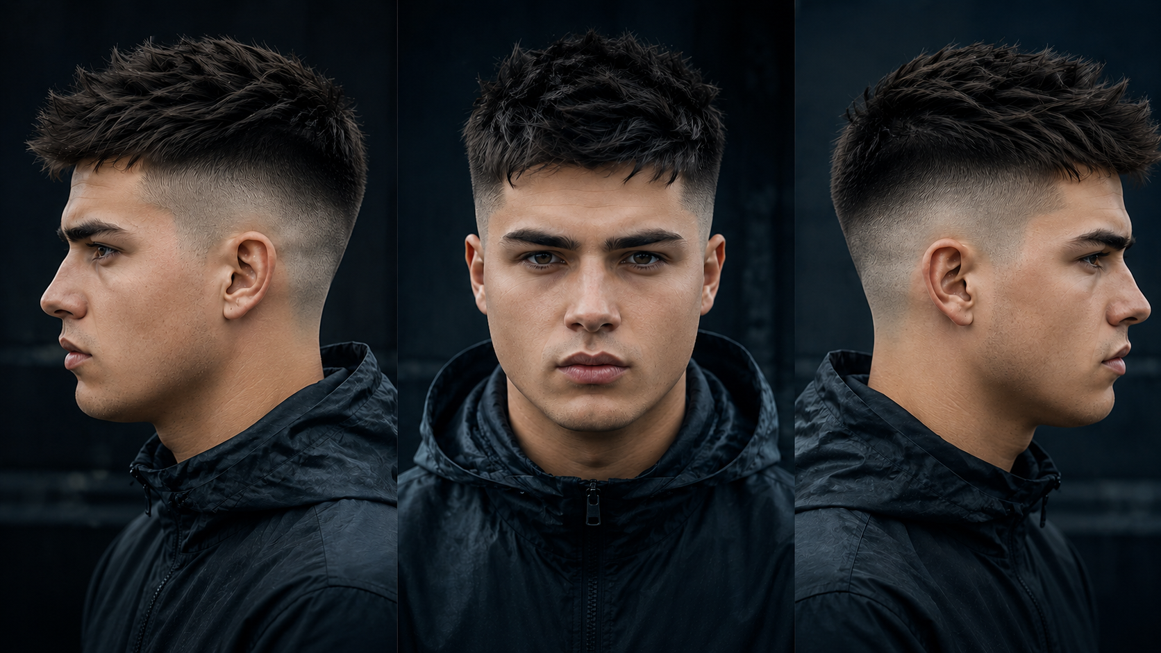 High Fade mit Textur