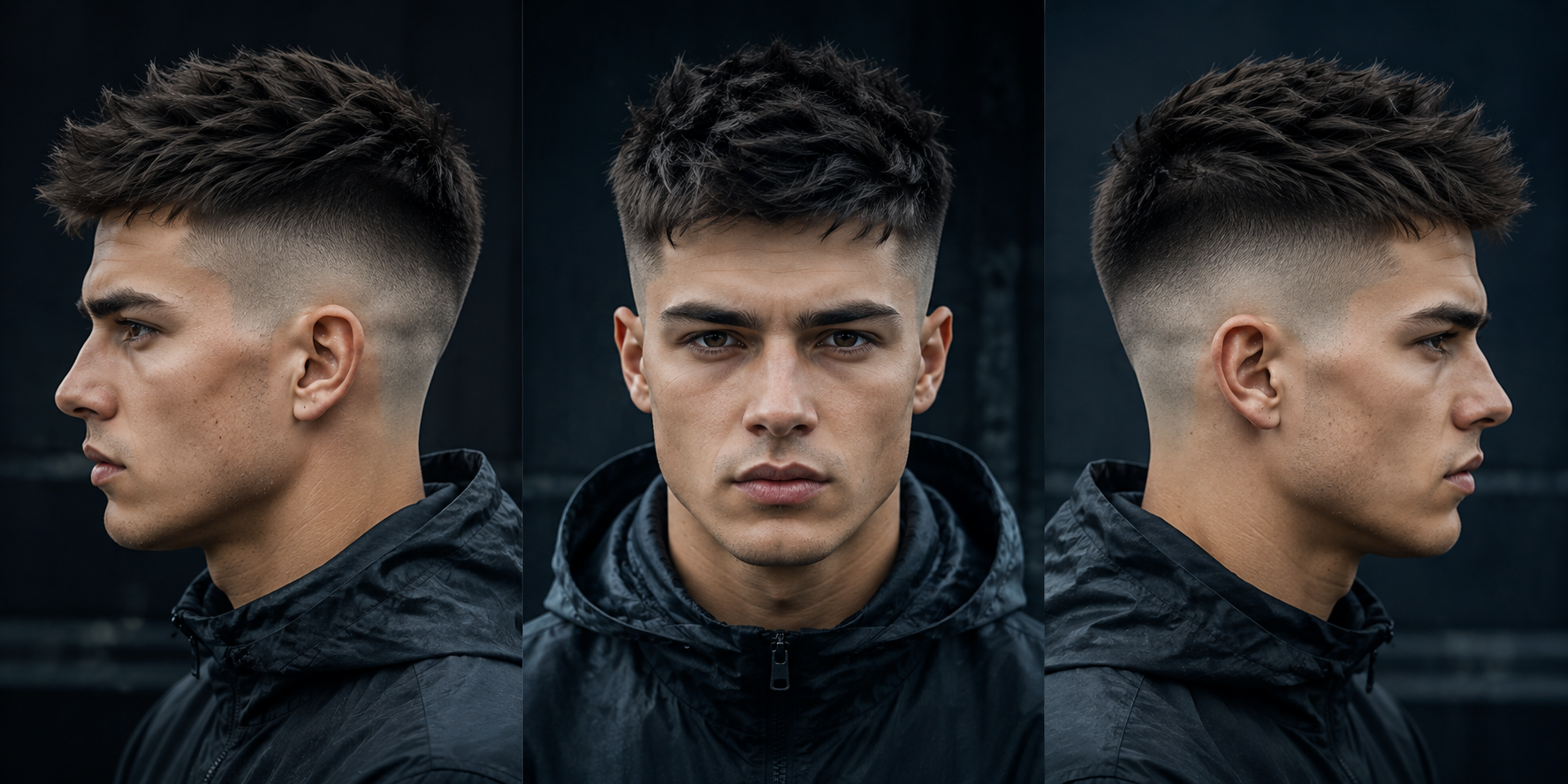 High Fade mit Textur