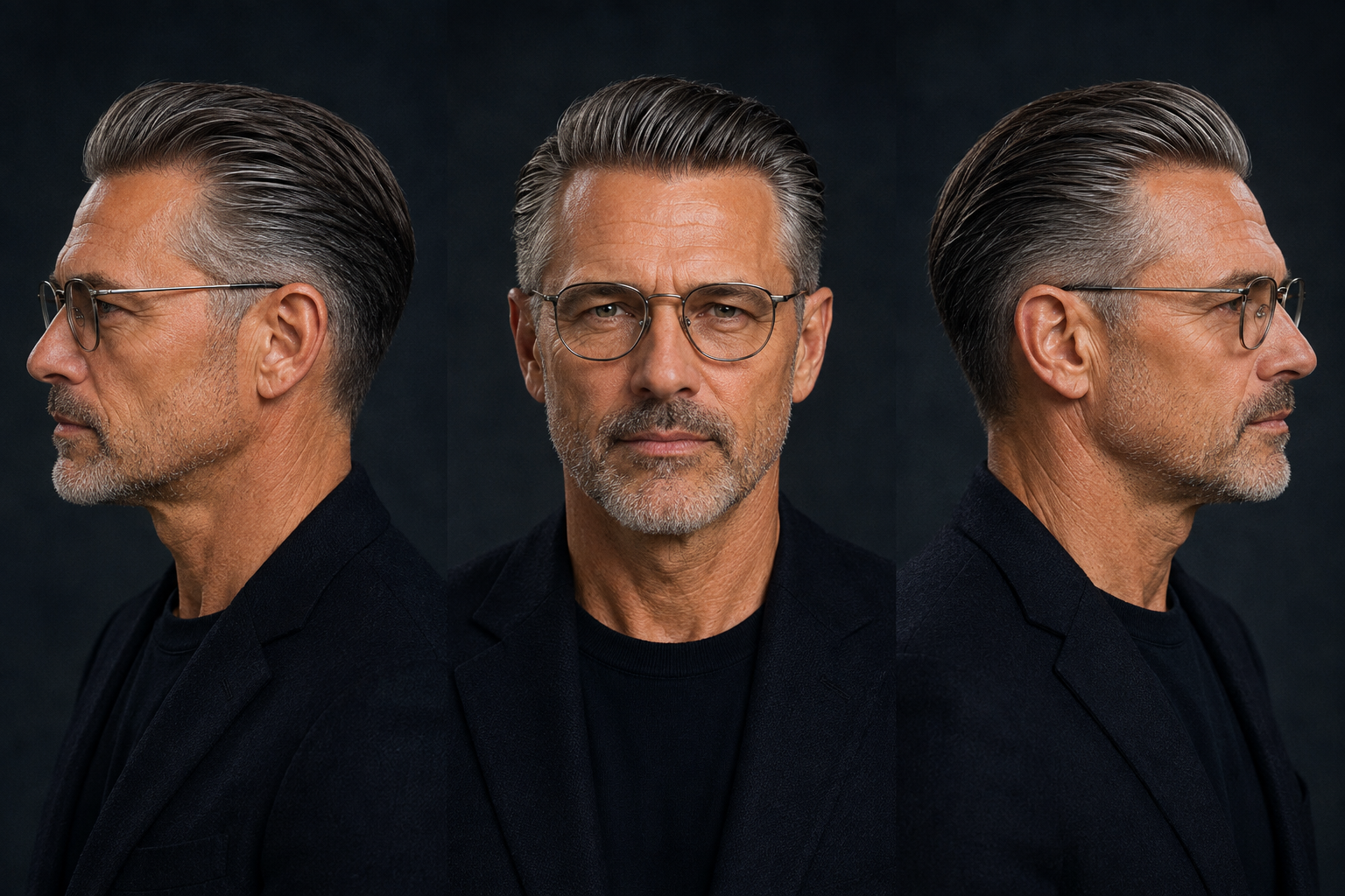 Frisuren Männer ab 50 mit Brille: 10 souveräne Schnitte 6 Slick Back Klassisch