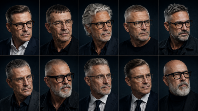 frisuren für männer ab 50 mit brille