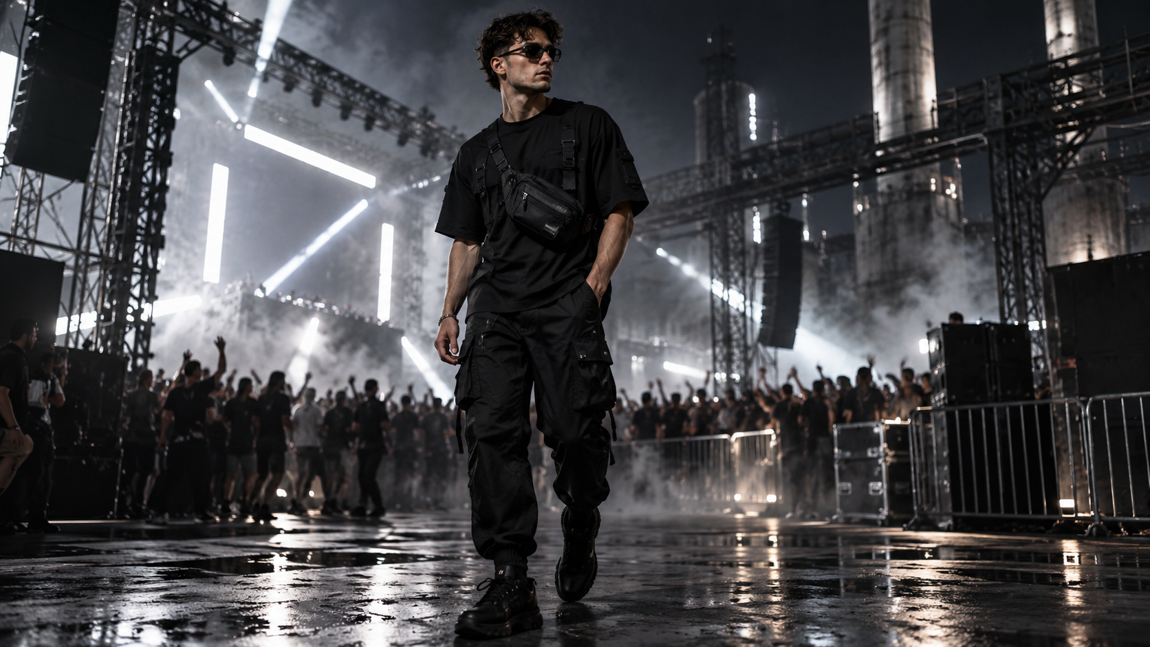5. Der Techno-Look in Schwarz
