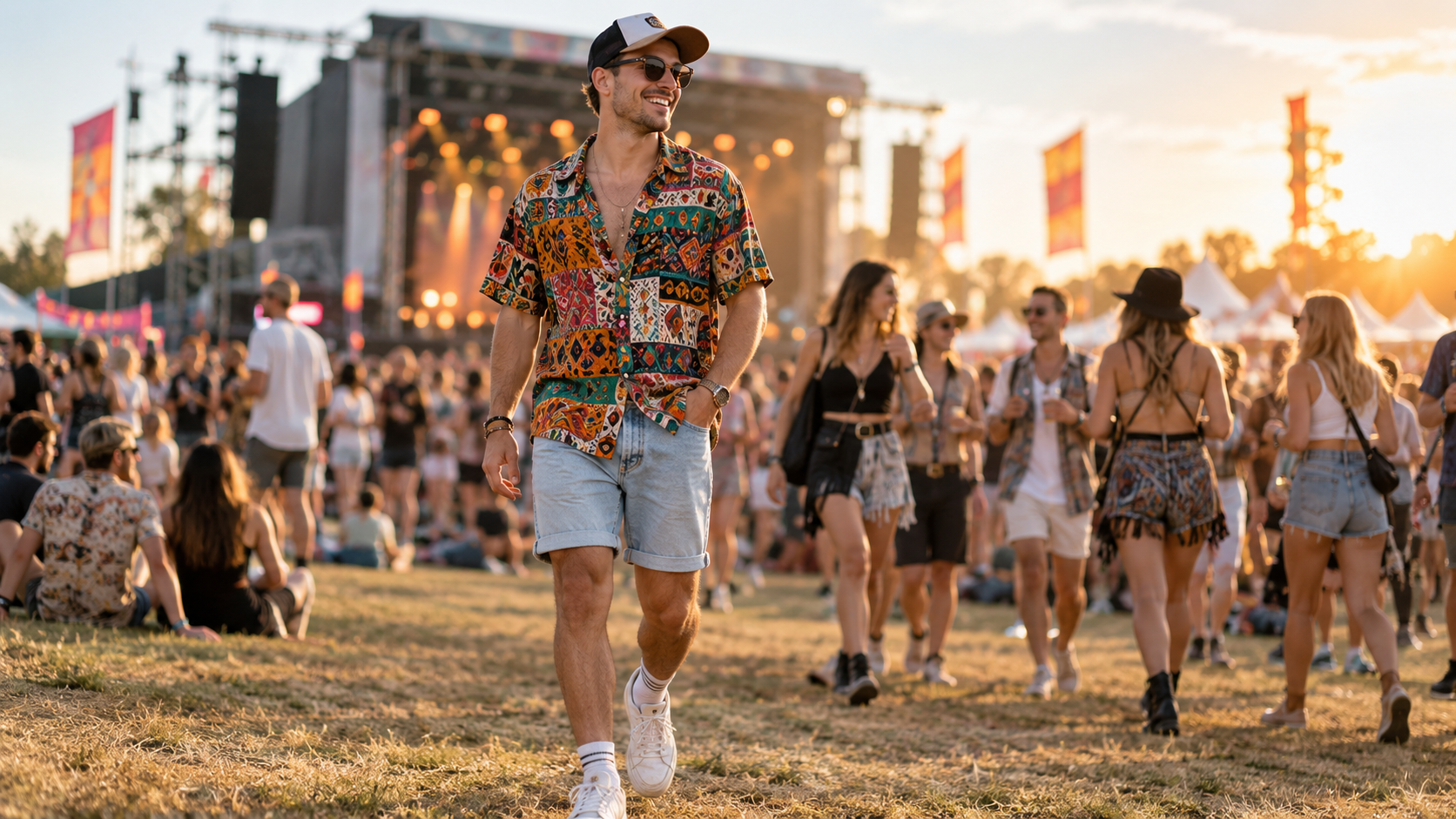 9. Der Klassische Festival-Outfit mit Statement-Shirt